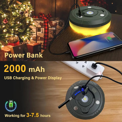 4-in-1 Camping Light LED Reel String Lights Outdoor USB Camping Lamp